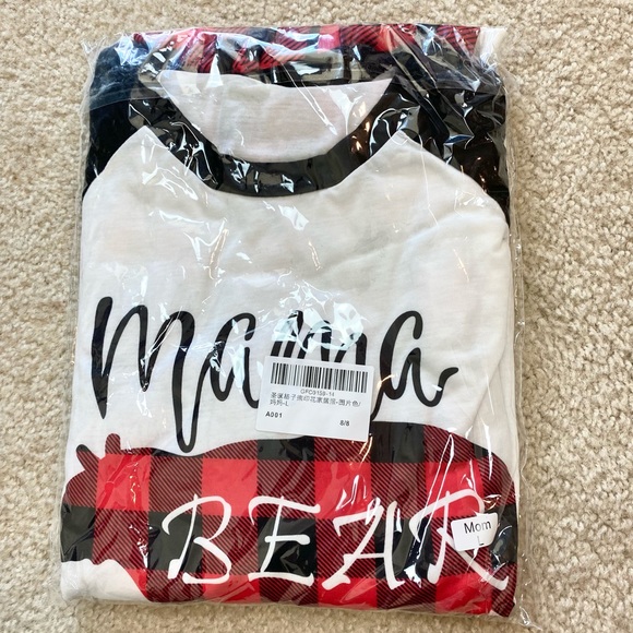 Pajama Set “Mama Bear” Plaid Bear NWT - Picture 2 of 5